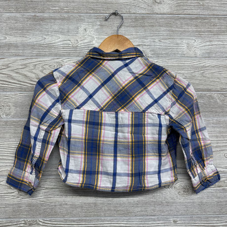 Plaid Flannel Button Up Shirt 6-6x