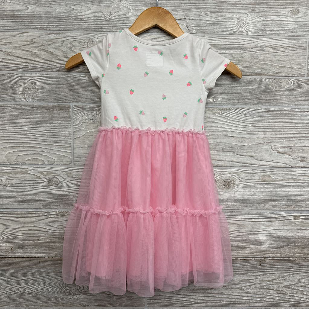 Strawberry Dress W/ Tulle Skirt 4-5