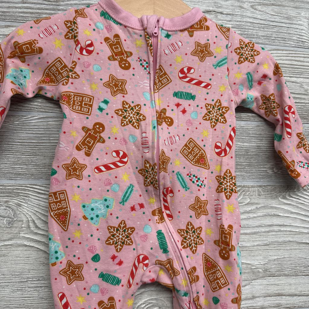 Sleeper Gingerbread Man, Candy Canes 0-3M