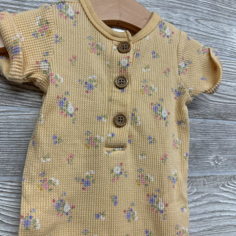 Waffle Knit Jumpsuit Flowers 0-3M