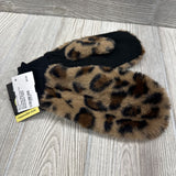 NEW Faux Fur Animal Print Mittens