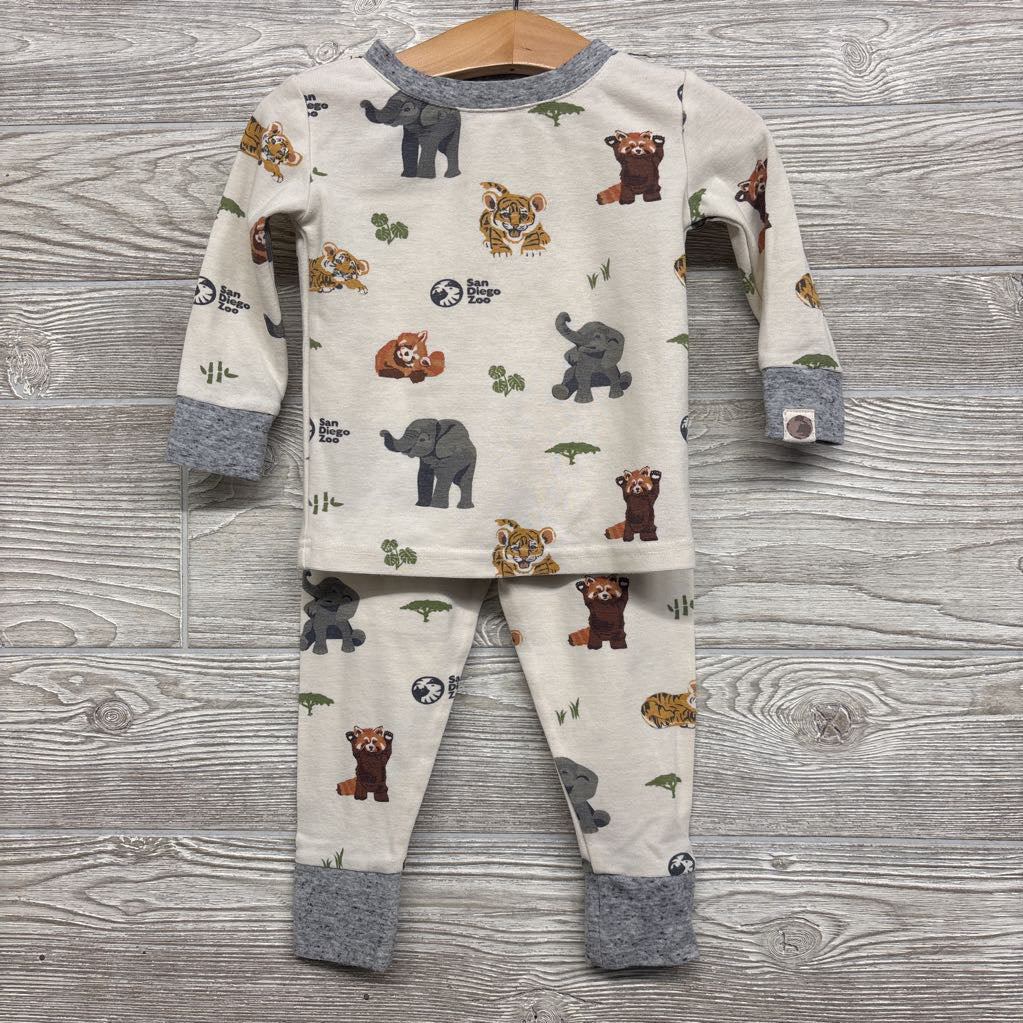 2 Pc Organic Pj Animals 2t
