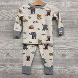 2 Pc Organic Pj Animals 2t