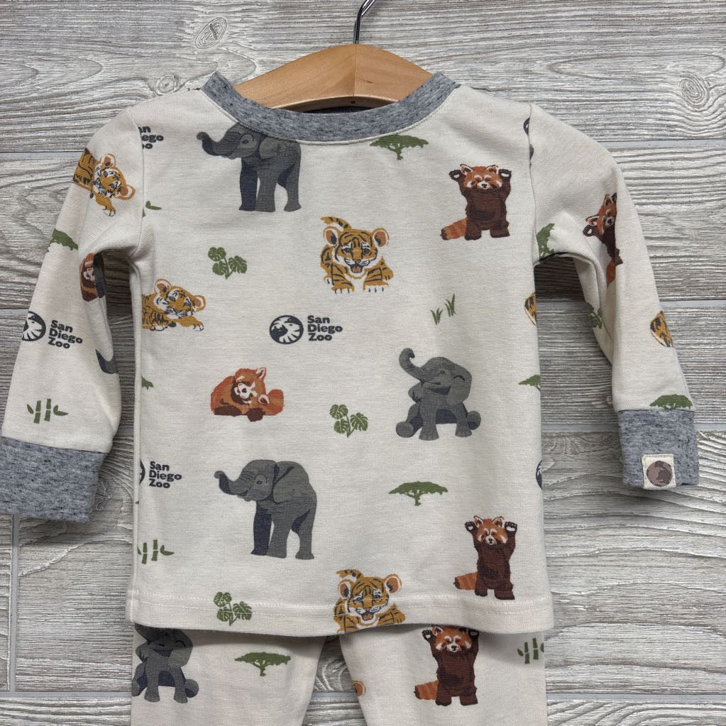 2 Pc Organic Pj Animals 2t