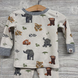 2 Pc Organic Pj Animals 2t