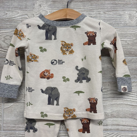 2 Pc Organic Pj Animals 2t