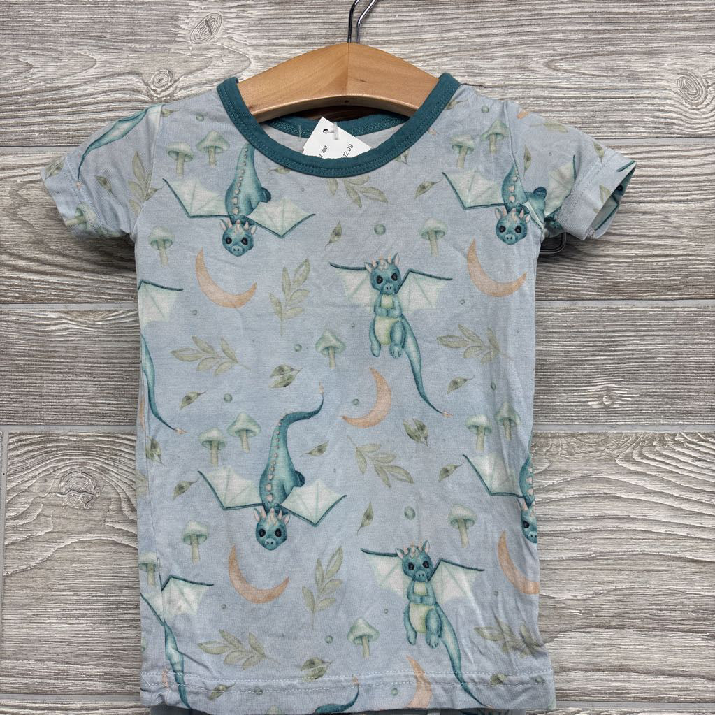 2 Pc Bamboo Pjs Dragons 12-18M
