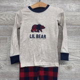 2 Pc LS PJs Lil Bear Plaid 5t
