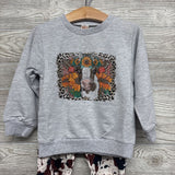 Crewneck Cow W/ Flowers & Flare Cow Print Pants 3t