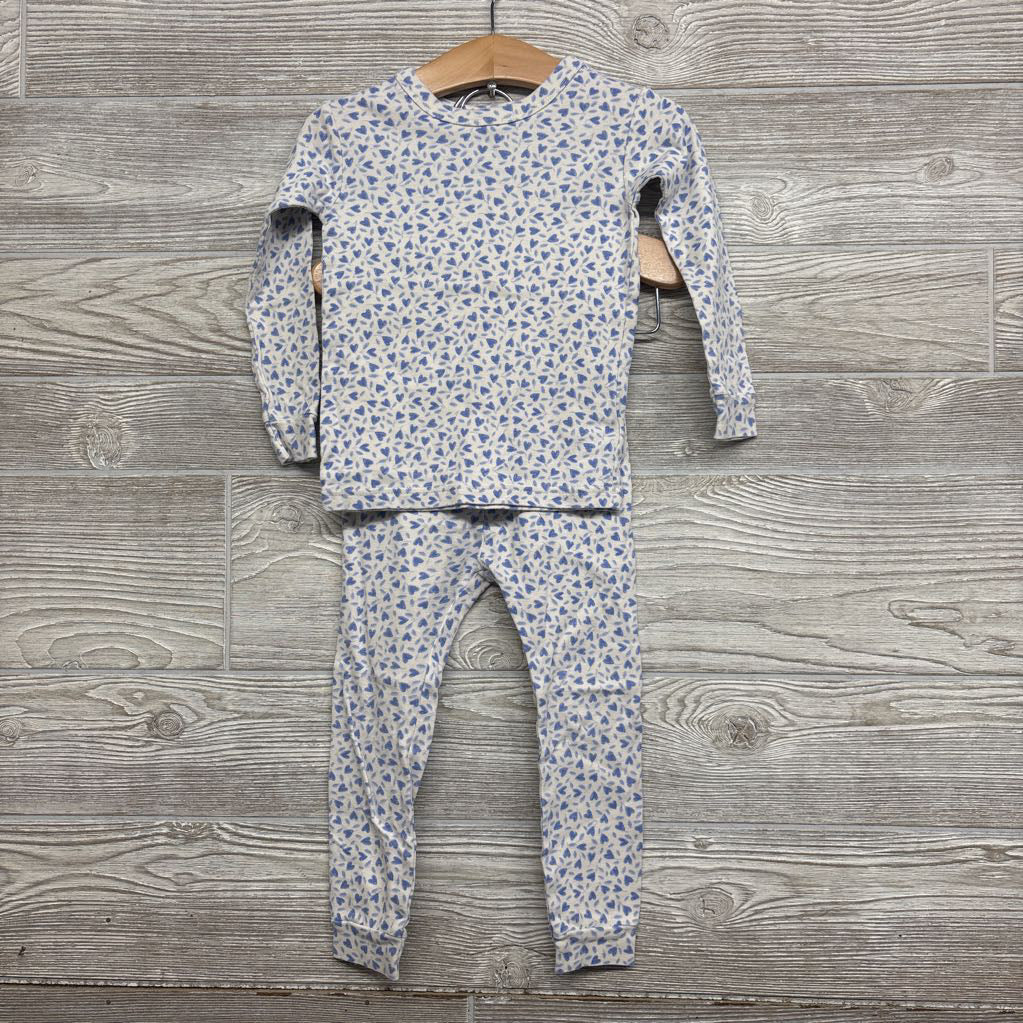 Organic 2 Pc Pj Hearts 3t