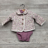 Jacket Flowers W/ Ribbed Shirt & Leggings 3M