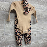 Ribbed Bodysuit W/ Animal Print Pants 18-24M