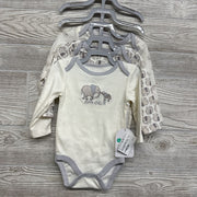 NEW 3 Pk Bodysuits Elephants 3-6M
