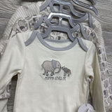 NEW 3 Pk Bodysuits Elephants 3-6M