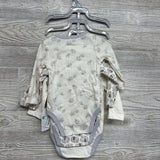 NEW 3 Pk Bodysuits Elephants 3-6M