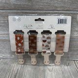 NEW 4 Pk Pacifier Clips Suns & Lines