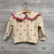 Shirt Scallop Neck Ruffles Dots 18M