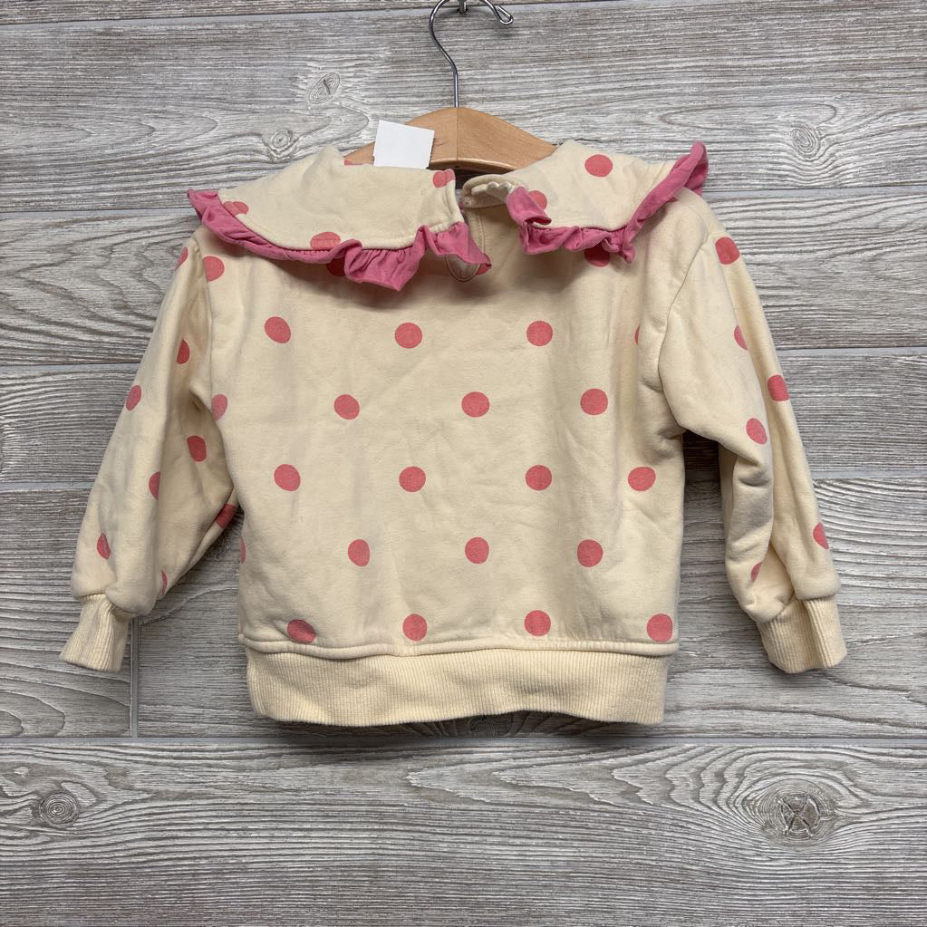 Shirt Scallop Neck Ruffles Dots 18M