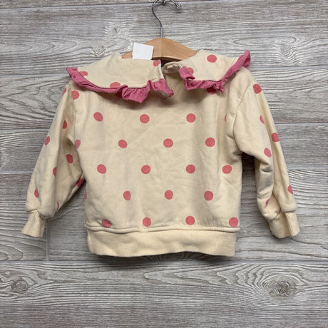 Shirt Scallop Neck Ruffles Dots 18M