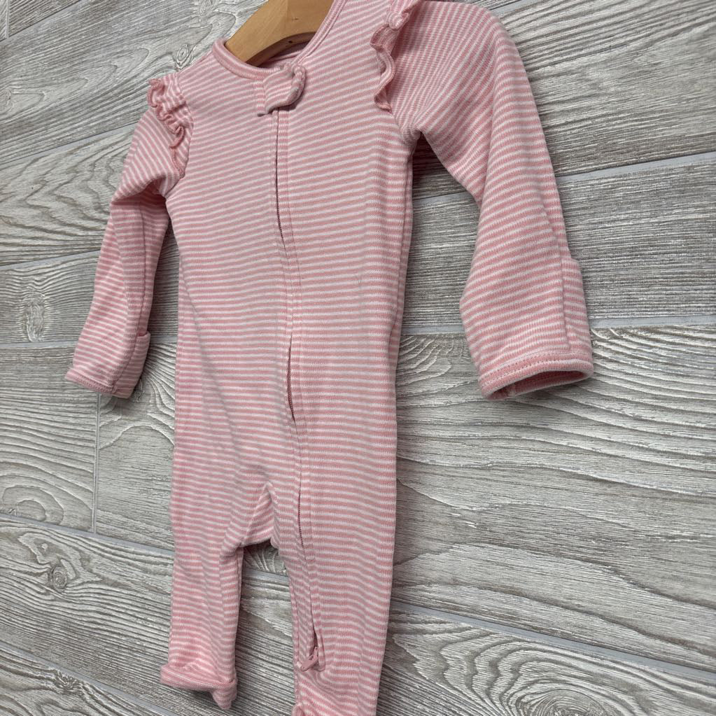 Soft Outfit W/ Ruffles & Stripes 0-3M