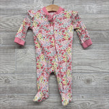 Ribbed Sleeper Flowers 3-6M