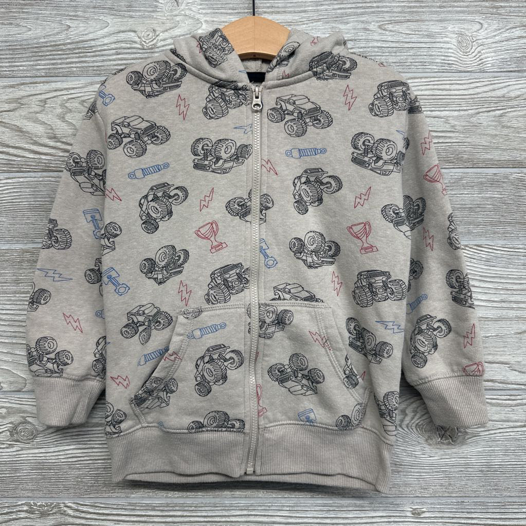 Full Zip Hoodie Monster Trucks 4t