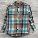 Plaid Button Up Shirt W/ Hood 4t