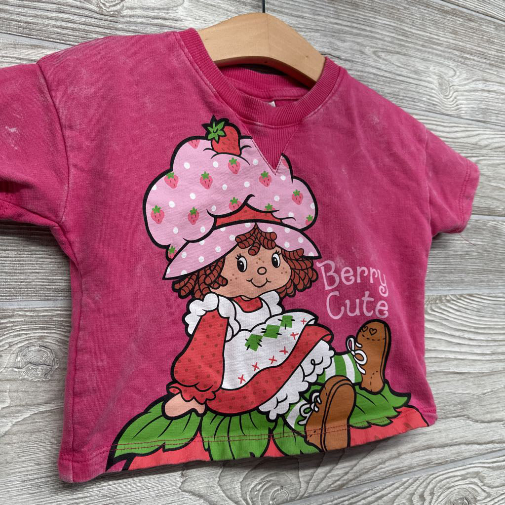 Weathered French Terry Shirt Berry Cute 18M