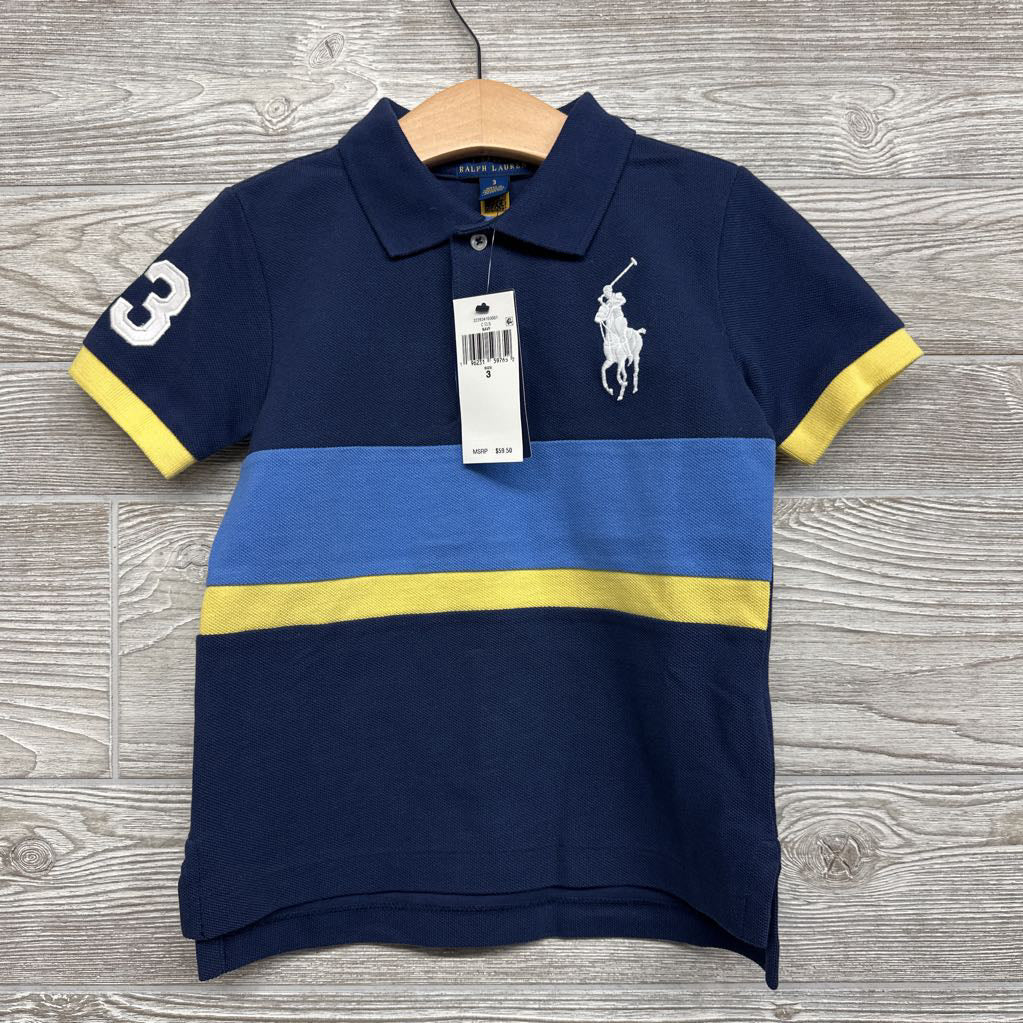 NEW Polo Shirt Stripes 3t