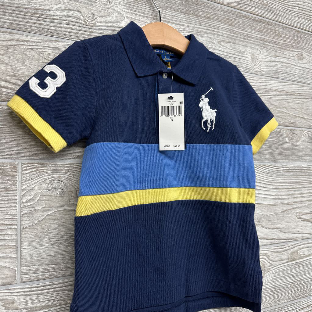 NEW Polo Shirt Stripes 3t
