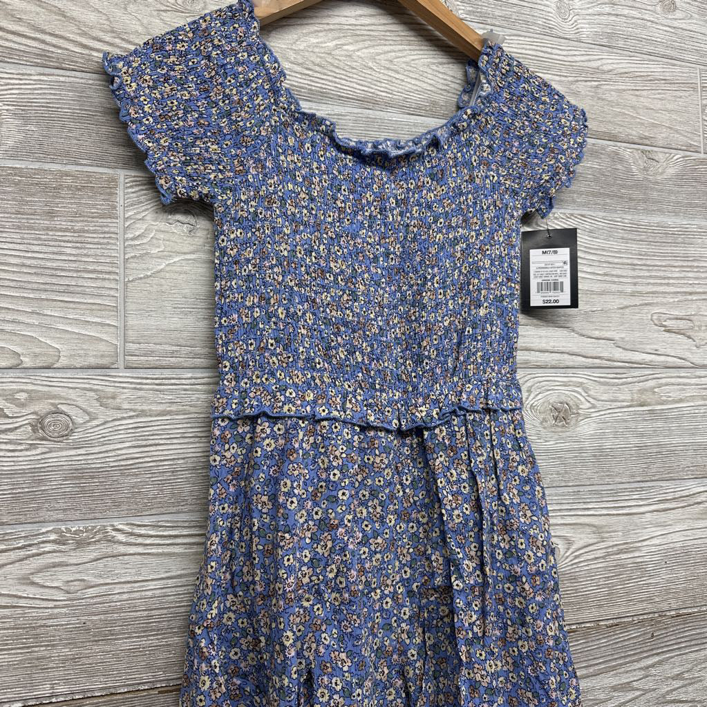 NEW Smocked Maxi Romper Flowers 7-8