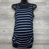 Striped Ruched Tank Top Med