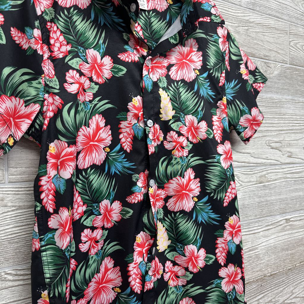 Button Up SS Shirt Flowers 12