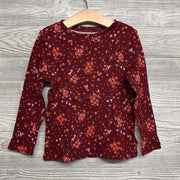 Waffle Knit Shirt Flowers 5t
