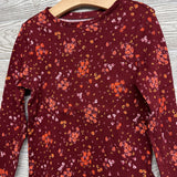 Waffle Knit Shirt Flowers 5t