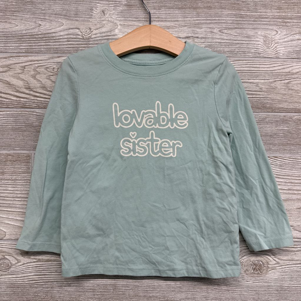 LS Shirt Loveable Sister 4t