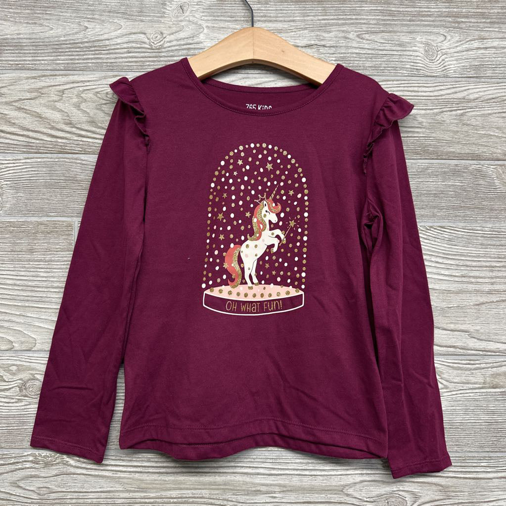 LS Shirt Ruffle Glitter Unicorn 7