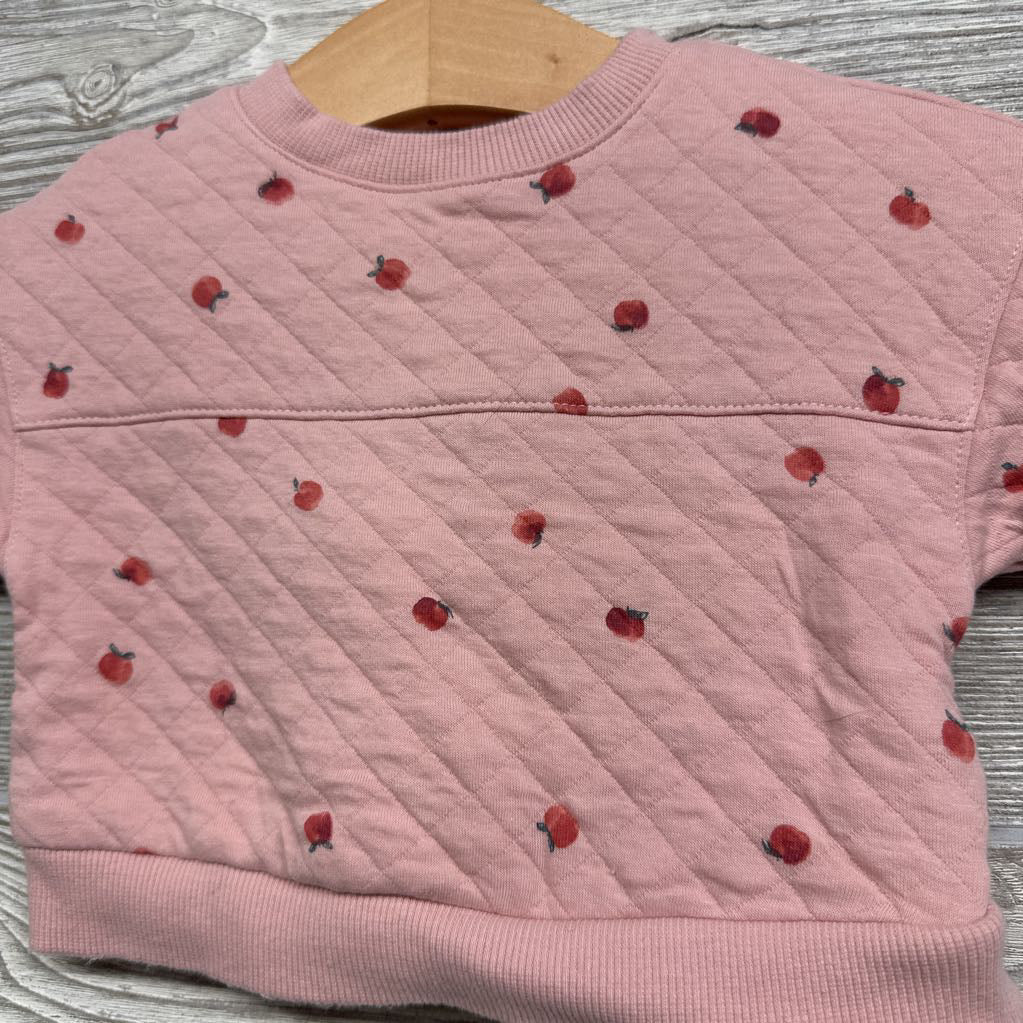 Quilted Crewneck Apples 3M