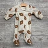 Plush Blanket Sleeper Footballs NB