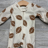 Plush Blanket Sleeper Footballs NB