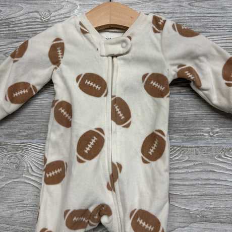 Plush Blanket Sleeper Footballs NB