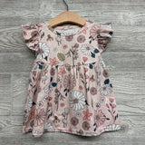 Flutter Sleeve Dress Flowers 2t