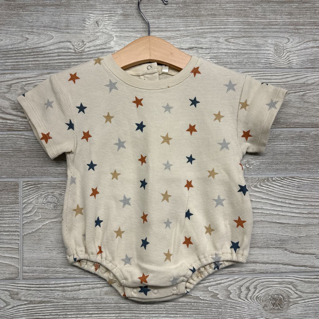 NEW Organic Bubble Suit Waffle Knit Stars 3-6M