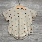 NEW Organic Bubble Suit Waffle Knit Stars 3-6M