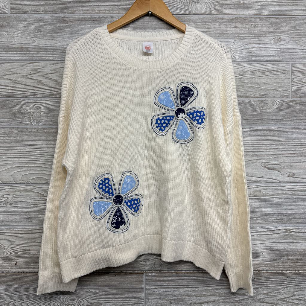 Sweater Emrboidered Flower Patch 14-16