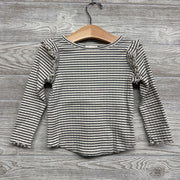 Ribbed Ruffle Shirt Stripes 3t