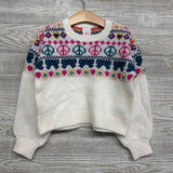 Sweater Peace Signs & Bows 4-5