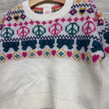 Sweater Peace Signs & Bows 4-5