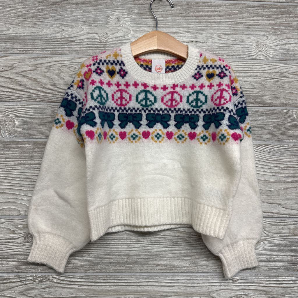 Sweater Peace Signs & Bows 4-5