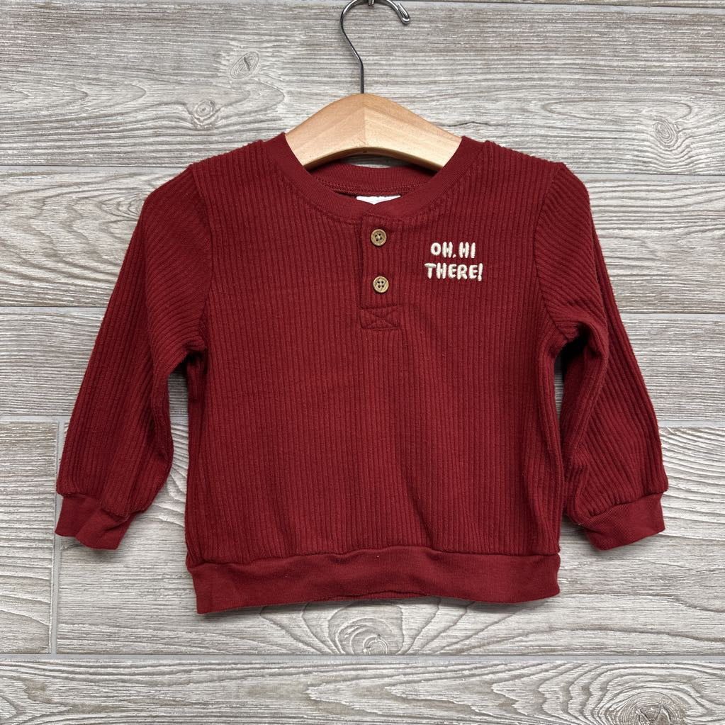 Henley Ribbed Shirt Oh, Hi There 12M